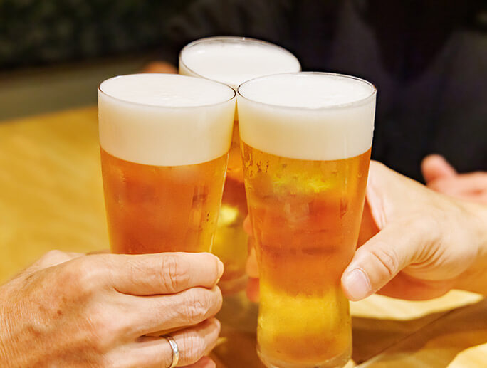 ビール乾杯