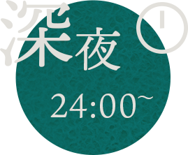 深夜 24:00~時計